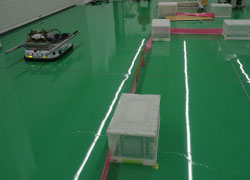 テスト走行をしているAMR