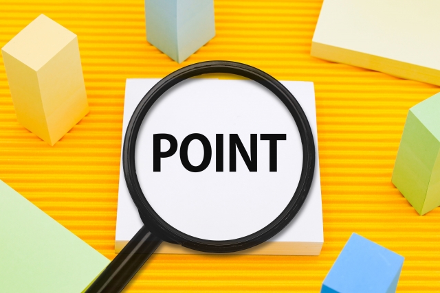 POINTの文字列　虫眼鏡