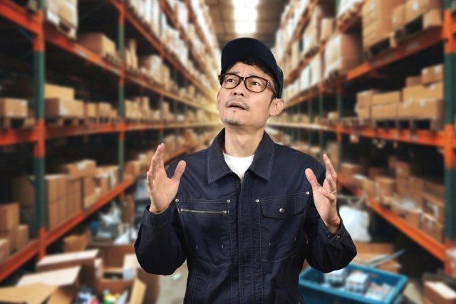 困っている作業員
